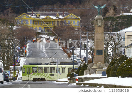 Hakodate City Hall and Hakodate Tram Hakodate City Hall and Hakodate Tram 113658016