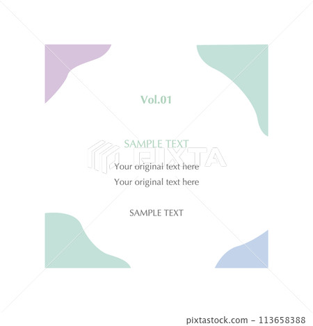Simple copy space frame illustration vector material Simple copy space frame illustration vector material 113658388