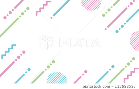 Colorful pattern from geometric shapes isolated on 113658555