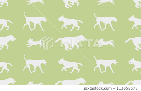 Dog silhouettes different breeds in various poses Dog silhouettes different breeds in various poses 113658575