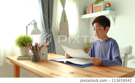 認真學習的男生 113658842