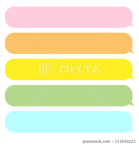 Five color speech bubbles 113659222
