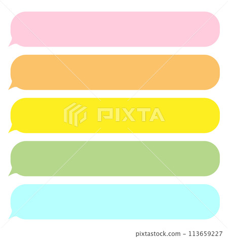 Five color speech bubbles 113659227