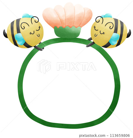 Happy bee and ring 113659806