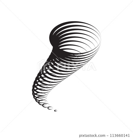 Tornado Icon, Whirlwind Symbol, Storm Swirl Sign, Tornado Silhouette, Cyclone Minimal Illustration Tornado Icon, Whirlwind Symbol, Storm Swirl Sign, Tornado Silhouette, Cyclone Minimal Illustration 113660141