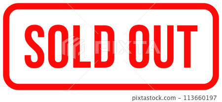 "SOLD OUT" red stamp design "SOLD OUT" red stamp design 113660197