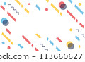Colorful pattern from geometric shapes isolated on 113660627