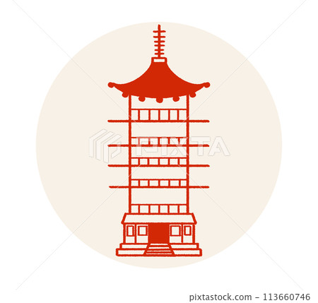 Five-story pagoda icon Kyoto 113660746