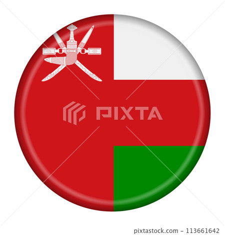 Oman flag button with clipping path Oman flag button with clipping path 113661642