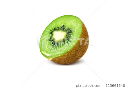 獼猴桃插圖現實白色背景 113661648