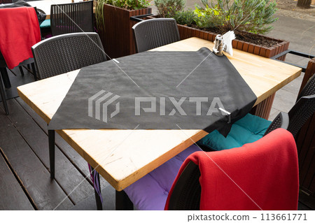 Street Restaurant Table, Empty Cafe Tables, Bar Terrace, Outdoor Restaurants, Outside Trattoria 113661771