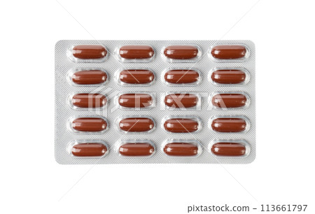 Cranberry Capsules, Garlic Extract Pills, Herbal Capsules Isolated, Analgesic Aluminum Blister, Painkiller Drugs Cranberry Capsules, Garlic Extract Pills, Herbal Capsules Isolated, Analgesic Aluminum Blister, Painkiller Drugs 113661797