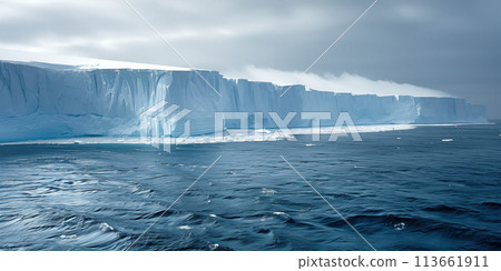 cold Antarctic coast, edge of ice shelf cold Antarctic coast, edge of ice shelf 113661911