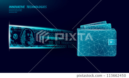 Financial bank web online payment. Money exchange investment deposit information technology. Blue abstract web internet electronic payment vector illustration 113662450