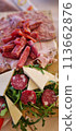 Assorted charcuterie and cheese platter 113662876