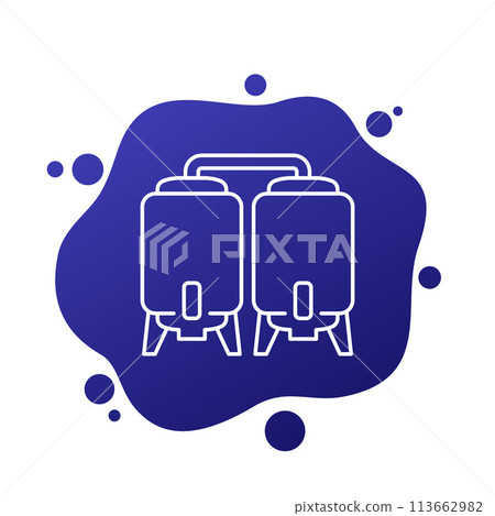 brewery icon, line vector design 113662982