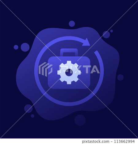 portfolio optimization and asset management icon, vector design portfolio optimization and asset management icon, vector design 113662994