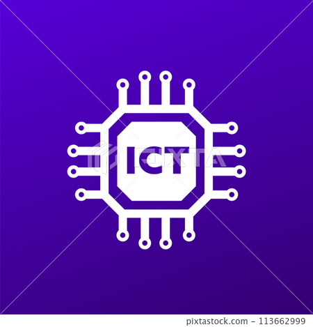ICT vector icon for web 113662999