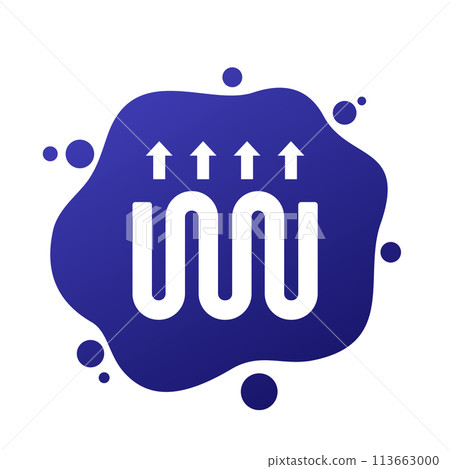 underfloor heating vector icon with a pipe underfloor heating vector icon with a pipe 113663000