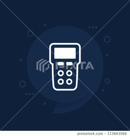 gas detector icon, vector pictogram 113663066