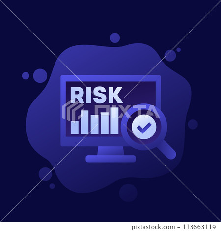 risk assessment icon, vector design risk assessment icon, vector design 113663119