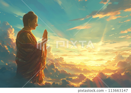 Buddha in the clouds Buddha in the clouds 113663147