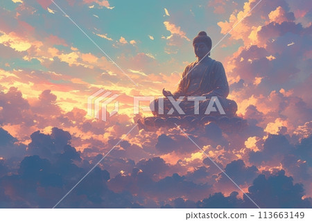 Buddha in the clouds Buddha in the clouds 113663149