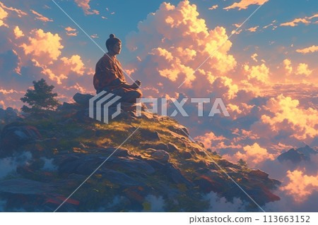 Buddha in the clouds Buddha in the clouds 113663152