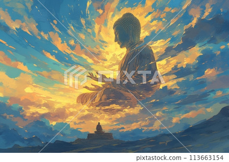 Buddha in the clouds Buddha in the clouds 113663154