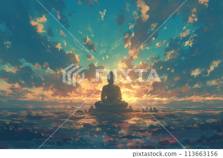 Buddha in the clouds Buddha in the clouds 113663156