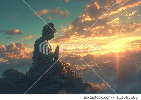 Buddha in the clouds Buddha in the clouds 113663160
