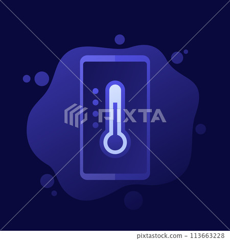 Smart thermostat icon, vector design Smart thermostat icon, vector design 113663228