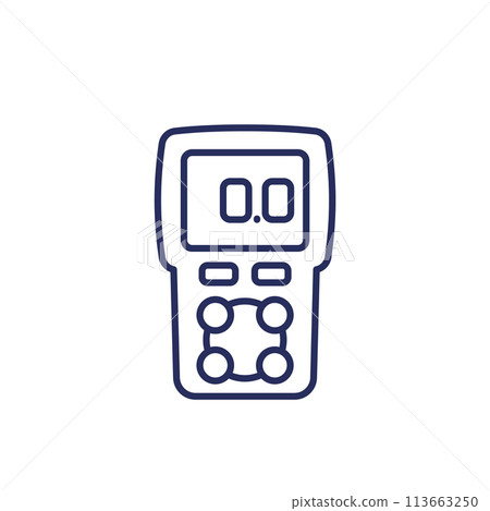 gas detector line icon on white 113663250
