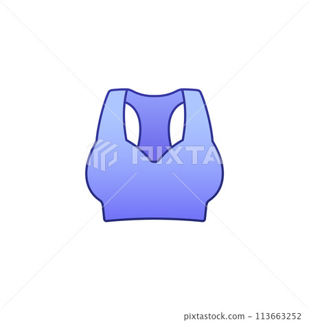 sport bra top icon with outline sport bra top icon with outline 113663252