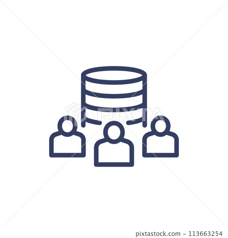 User base line icon with database 113663254