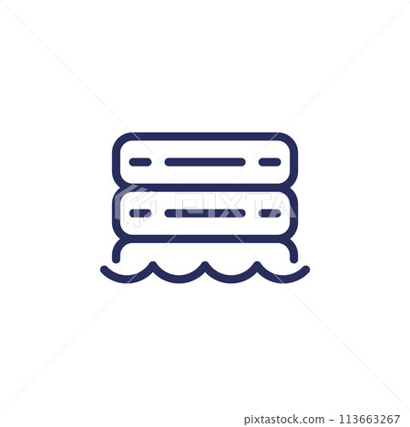 Data lake icon, line pictogram Data lake icon, line pictogram 113663267