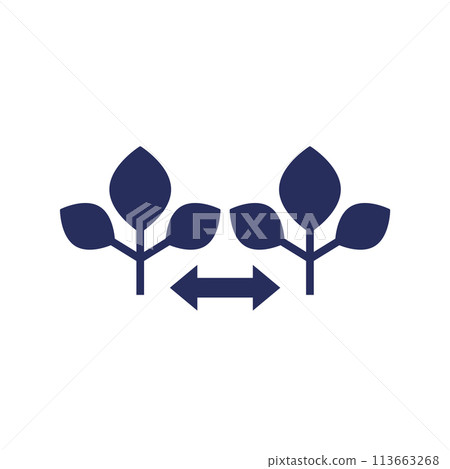 Plant density icon, vector pictogram 113663268