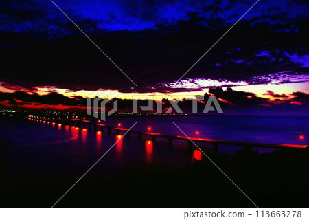 Evening view of Miyakojima 113663278