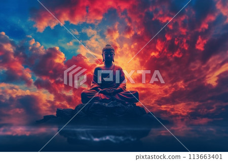 buddha in the clouds 113663401