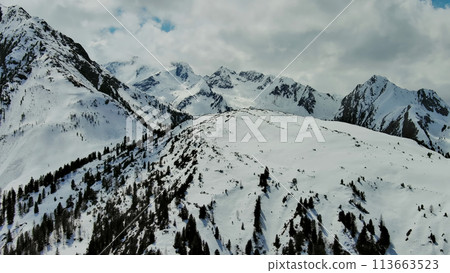 Snow Alp mountain range landscape Snow Alp mountain range landscape 113663523