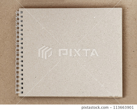 Texture of paper for artwork, notebook, on spiral for sketches, modern background, copy space 113663901
