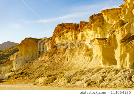 Rock formations Bolnuevo, Spain 113664120
