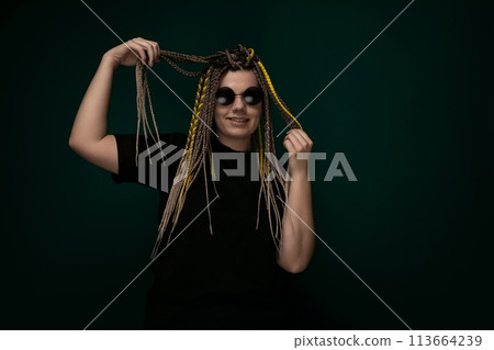 Woman With Dreadlocks Posing for Picture 113664239