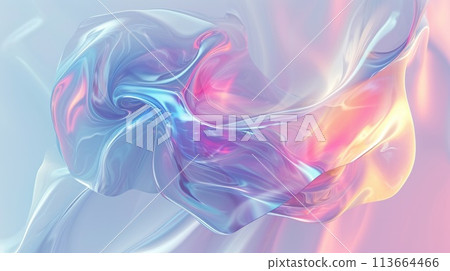 The abstract picture of silky colourful crystal clear satin or fabric. AIGX01. 113664466