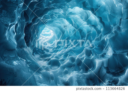 moulin or glacier mill formed where a surface meltstream exploits a weakness in the ice 113664826
