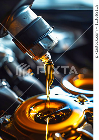 Refueling and pouring oil quality into the engine 113665118