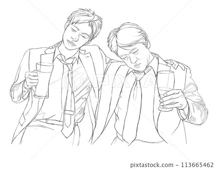 Mans drinking in a restaurant Mans drinking in a restaurant 113665462