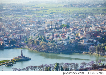 cityscape, Tana, capital of Madagascar Poor capital Madagascar. Arial view 113665788