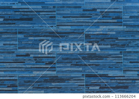 Blue Black Paint Abstract Pattern Stone Tile Brick Blocks Wall Texture Background Navy 113666204