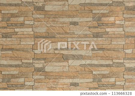 Sand color brown stone tile vintage wall abstract pattern texture background backdrop seamless Sand color brown stone tile vintage wall abstract pattern texture background backdrop seamless 113666328